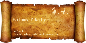 Halama Adalbert névjegykártya